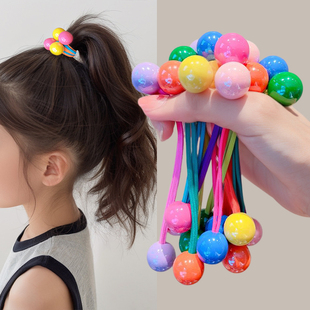 儿童多巴胺头绳高弹力女童扎头发皮筋耐用头饰发圈丸子头马尾发绳