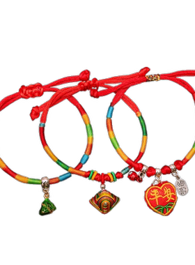 端午安康手工编织五彩手绳