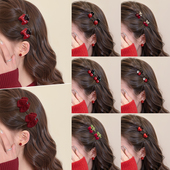 新年发饰刘海夹小抓夹女2026新款 半扎发夹边夹侧边发卡公主头夹子