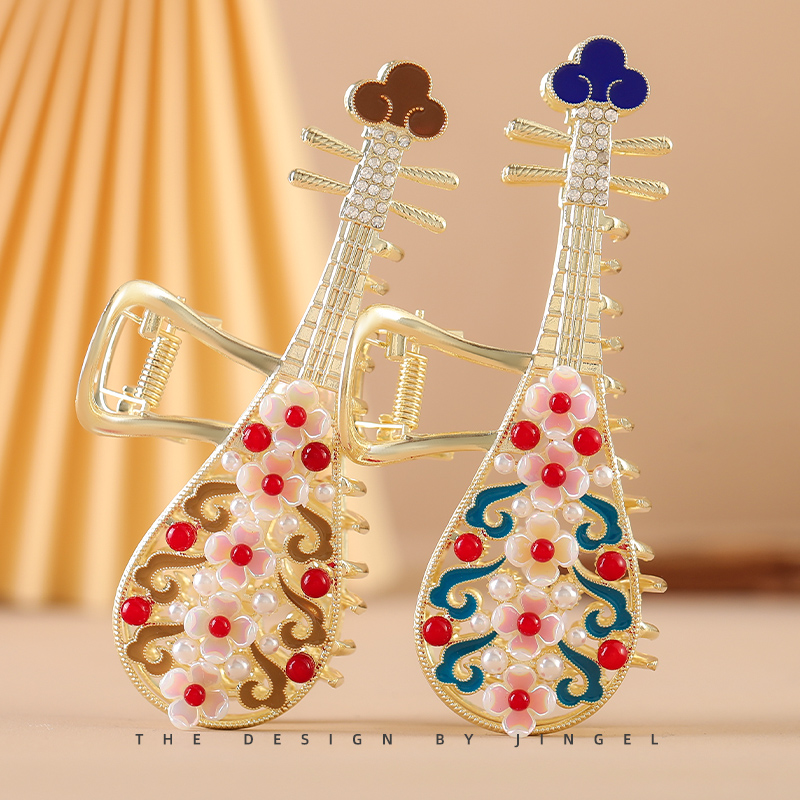 国潮古风琵琶发夹后脑勺盘发抓夹