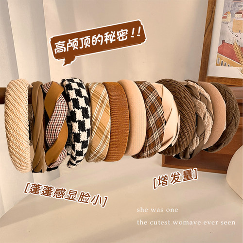 秋冬咖色系美拉德发箍~