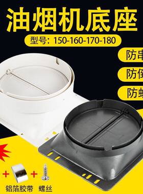 适配老板万喜抽油烟机出风口底座排烟管止回阀双电机堵盖排烟罩件
