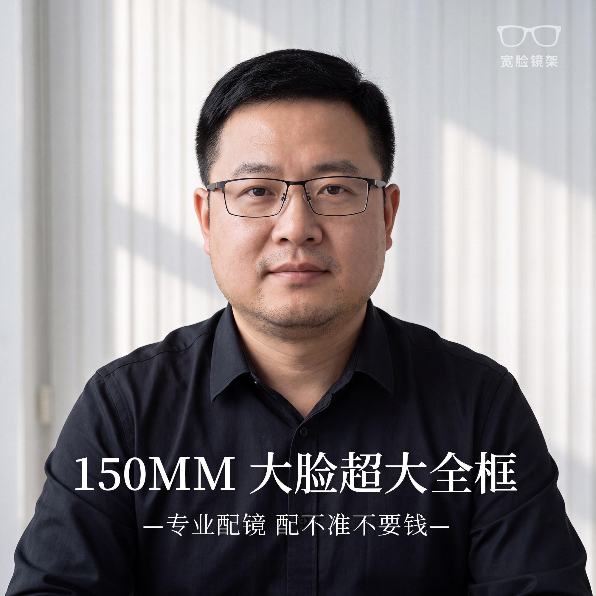 大脸超轻防蓝光近视眼镜可配度数