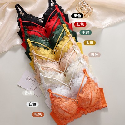 小胸显大8cm加厚聚拢上托无钢圈文胸奶罩a防下垂调整型美背内衣女