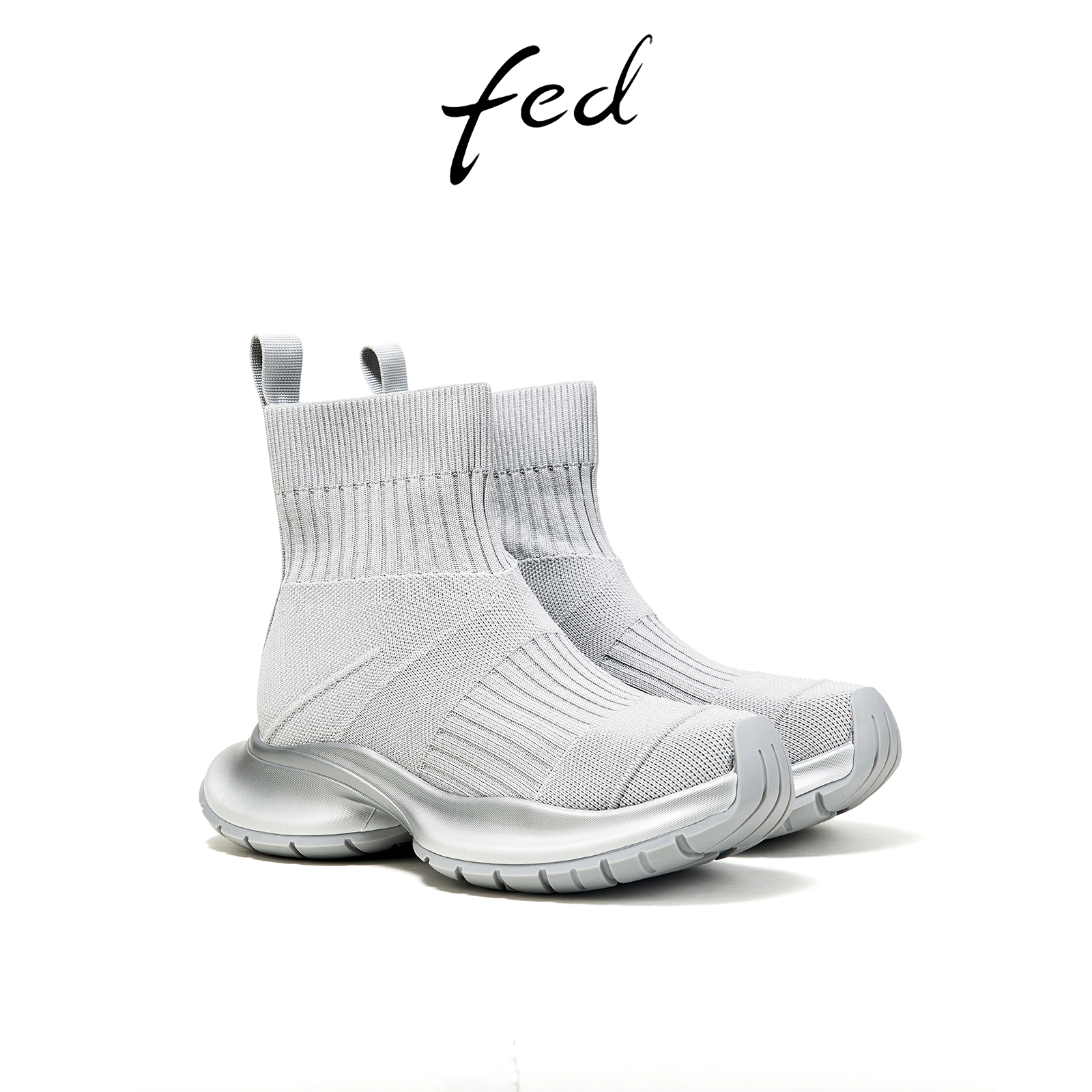 fed厚底瘦瘦靴冬季新款女靴针织短靴袜靴时装靴女款DDS250