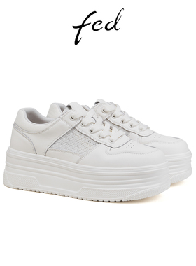 FED2025新款网布小白鞋女鞋简约纯色板鞋透气舒适女板鞋FCS637