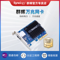 Synology群晖万兆网卡E10G18-T1单口E10G18-T2双口电卡E10G21-F2/E25G21-F2光口E10M20-T1电口适配器