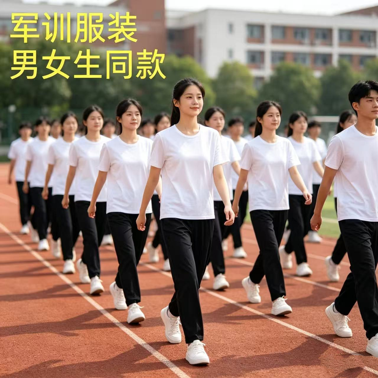 初高中军训夏薄款男女运动套装