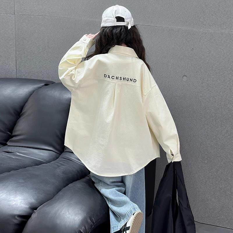 安阳童装女童衬衫酷飒风新款2025春夏防晒衣儿童气质薄款长袖洋气