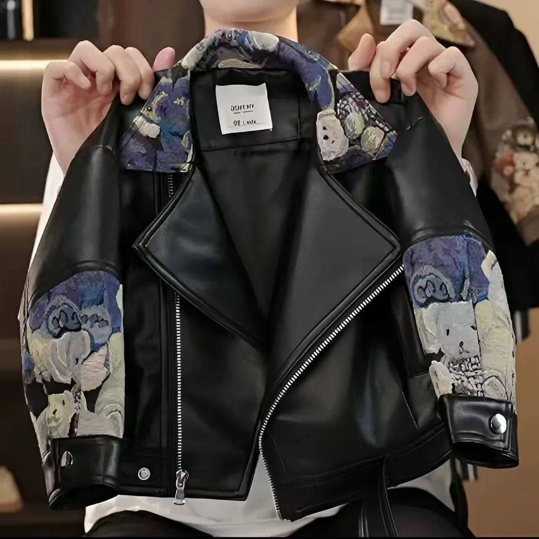 2025新款童装皮衣男女童