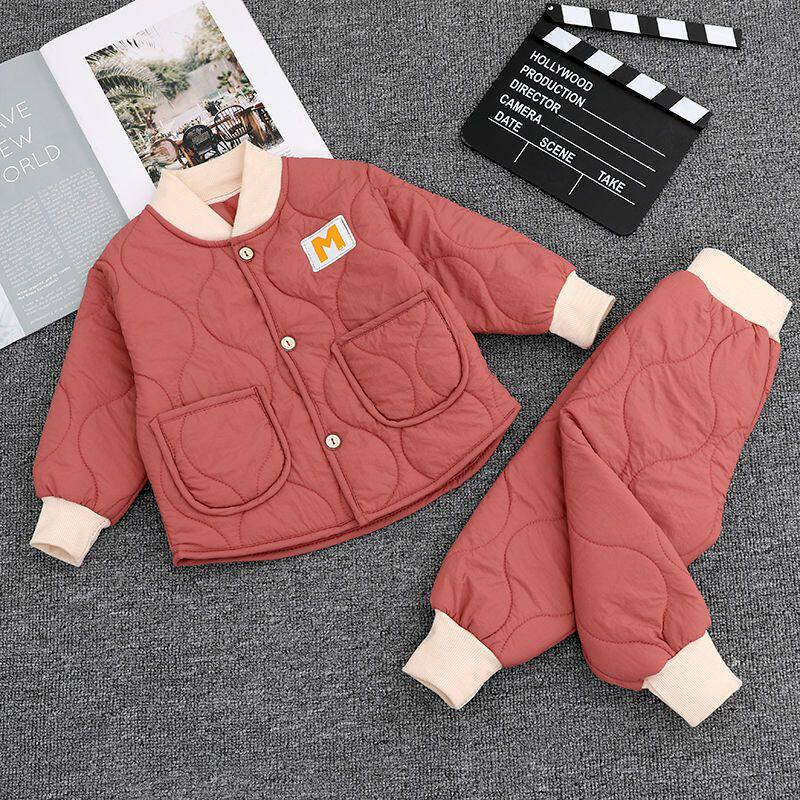 安阳童装儿童棉服套装男女宝宝棉衣棉裤休闲套装家居服户外两件套