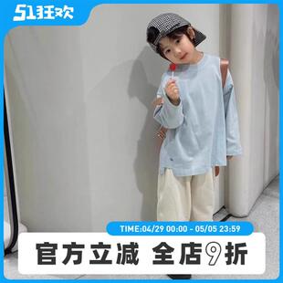 安阳童装波拉bora韩国童装男童长袖T恤2025春秋儿童卫衣中大童打