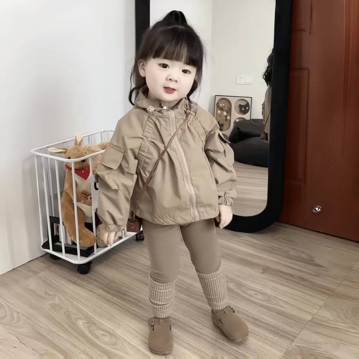 女童夹克风衣套装春秋季