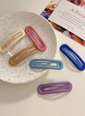 莫兰迪色系BB夹实用百搭刘海夹发夹少女心额前碎发边夹发卡发饰品
