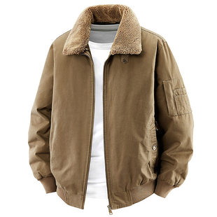 吉谱古泊JPGB男装冬季飞行服棉服纯棉加绒加厚休闲保暖纯棉外套