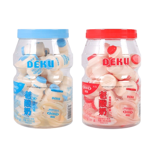 德酷老酸奶风味奶片糖年货桶装儿童压片糖果新年礼物零食批发