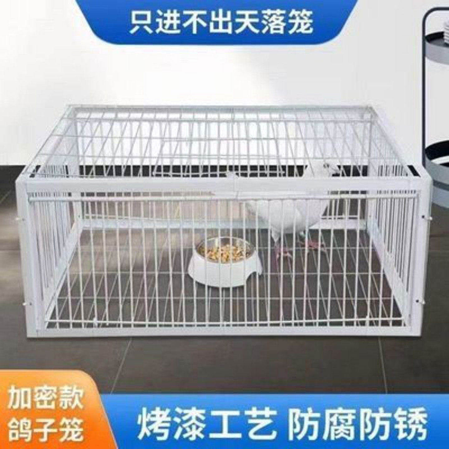 意闲坊只进不出的全自动天落笼子加密款鸽子笼防走失养殖抓小鸟a9
