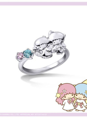星燦系列—双星仙子星燦水晶戒指小众幸运双子星女生礼物