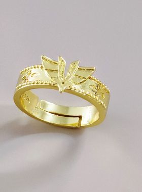 沙加戒指处女座圣斗士星矢2次元动漫周边释迦黄色圣衣饰品指环