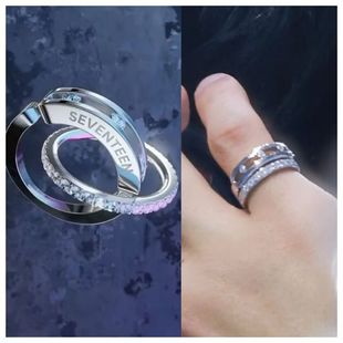 SEVENTEEN十周年团戒叠戴尾戒气质轻奢时尚 百搭拉克纪念指环周边