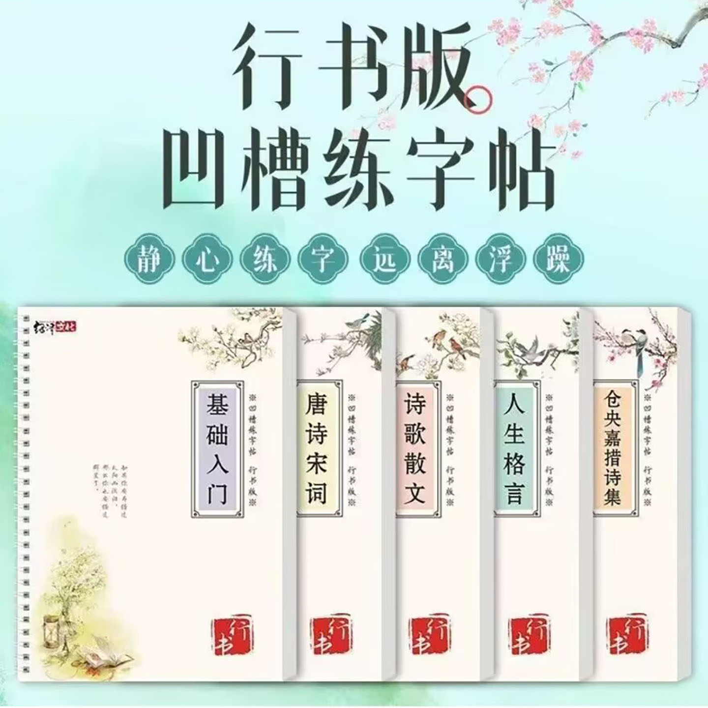 冉鸢嗔行书版凹槽练字帖成人硬笔反复使用墨迹自动消失速成练字a1