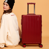 红色结婚陪嫁行李箱女新款 箱一对 拉杆箱新娘嫁妆旅行箱行旅箱密码