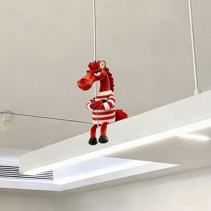 【马到成功】红色小马挂件客厅吊灯吉祥物挂饰2026马牛装饰摆件