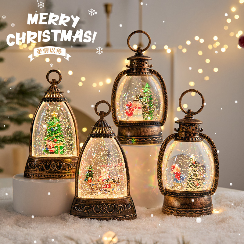 圣诞节装饰品雪人男孩圣诞老人圣诞树手提灯摆件布置圣诞节小礼物