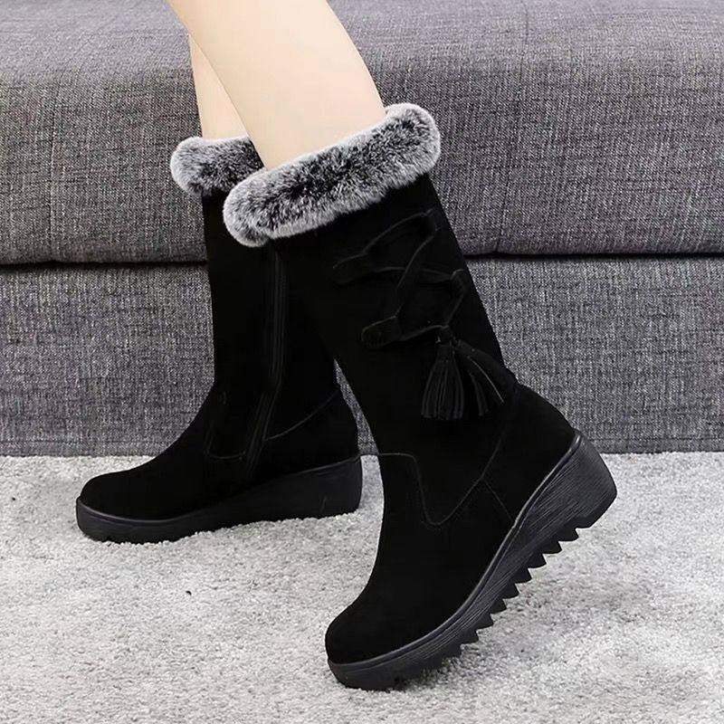 点击率甄选2025新款防滑雪地靴冬季加绒加厚棉靴女士时尚中筒靴子,女鞋,时尚雪地靴,淘宝优惠券,粉丝福利购,淘宝优惠卷