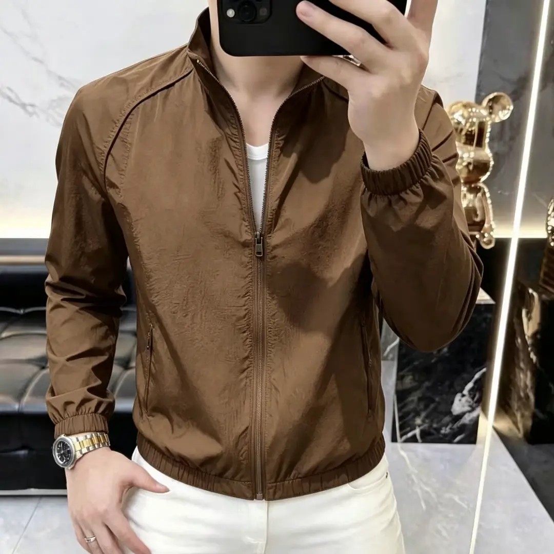 卡尔精品服饰夏季男士立领薄款透气夹克衣休闲外套男装HS26451a3