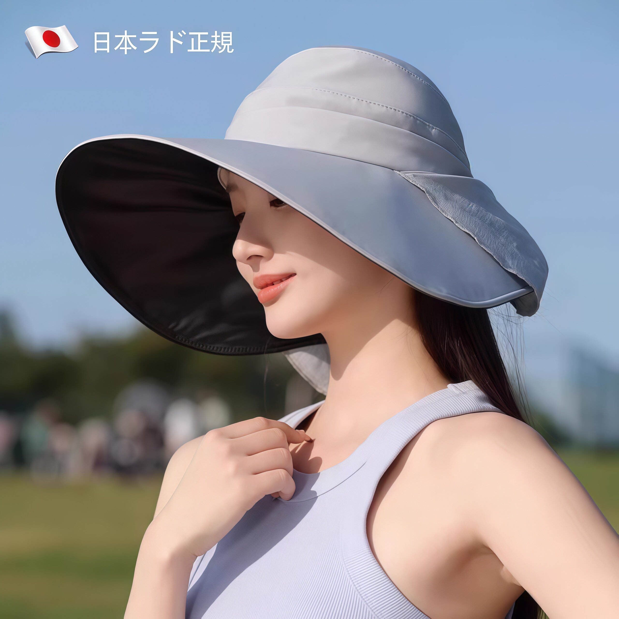 大帽簷黑胶防晒帽抗UV遮阳渔夫帽蝴蝶结透气高级夏2026新款