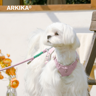 绳 ARKIKA小狗狗胸背牵引绳小型犬遛狗泰迪马尔济斯比熊宠物背心式