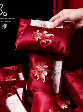 2026新中式喜糖盒简约结婚回礼喜糖喜糖专用盒小众风吕敷喜糖礼盒