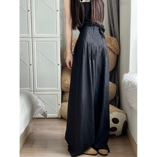 新款韩版束腰宽松运动裤休闲裤阔腿裤女装裤子春夏2025长裤高腰