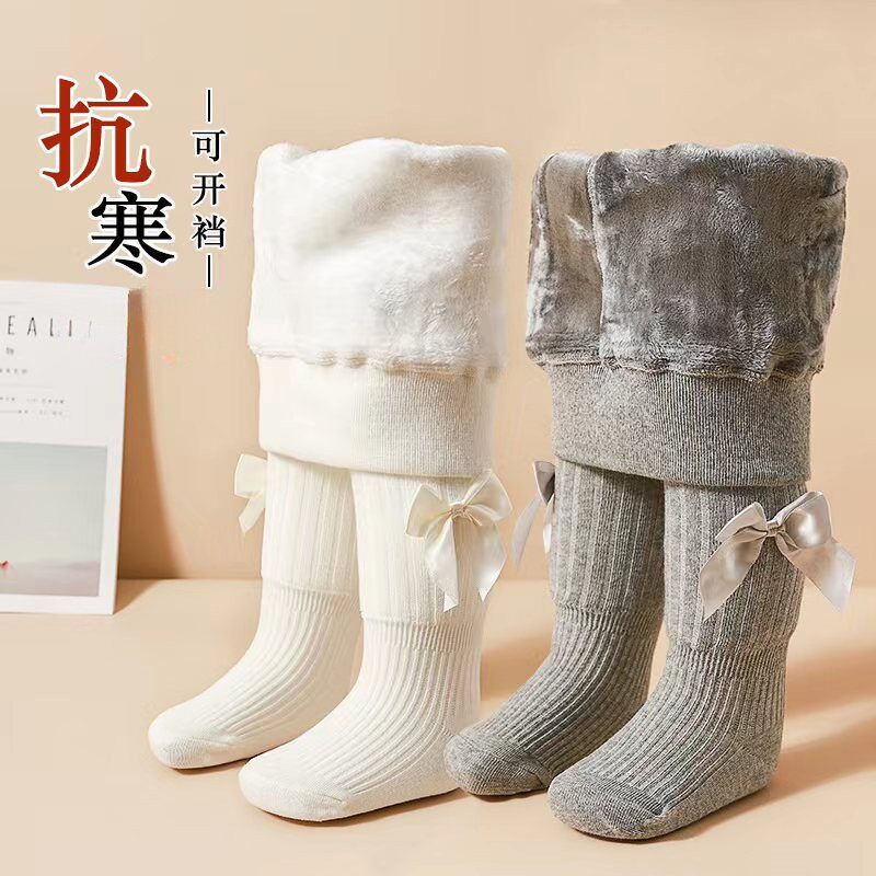 秋冬加绒加厚女童打底连裤袜