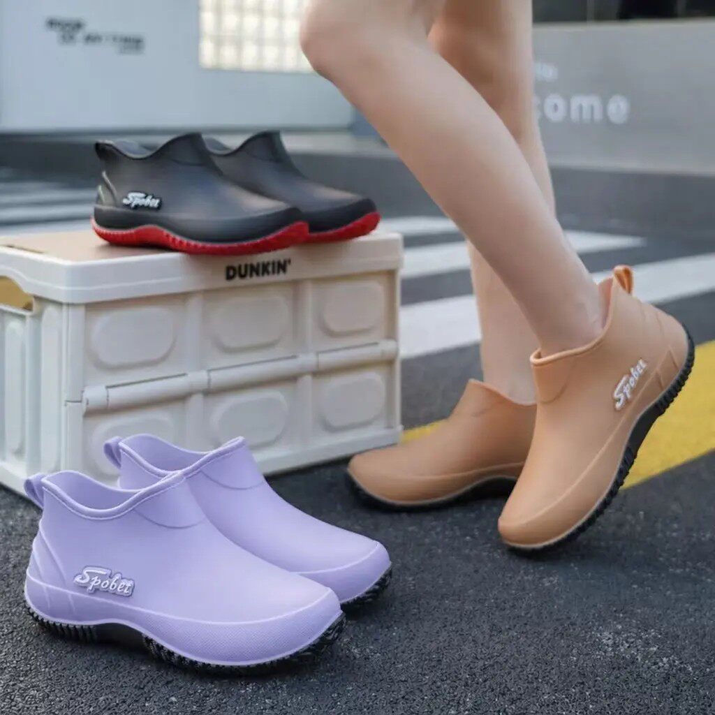 女款浅口防滑防水耐磨软底雨鞋