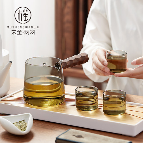 木笙玩物日式侧把木把公道杯
