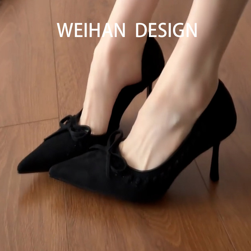 羊皮版!法式蝴蝶结尖头