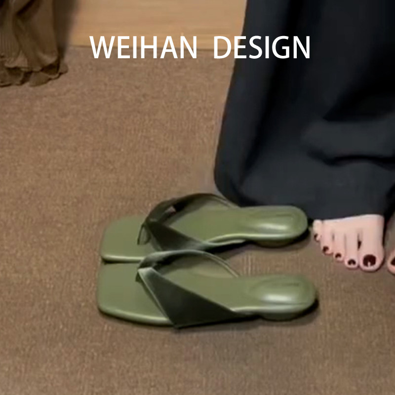羊皮版!法式复古绿色夹
