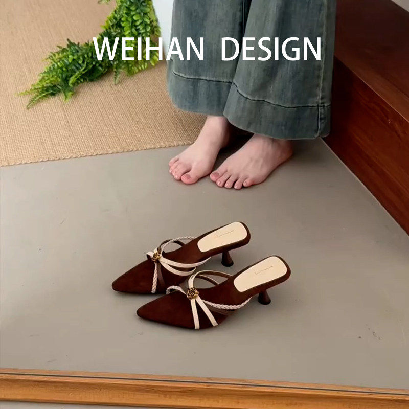 羊皮版!法式复古尖头露
