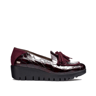 WONDERS西班牙原产进口圆头流苏一脚蹬超轻厚底女单鞋 时尚舒适