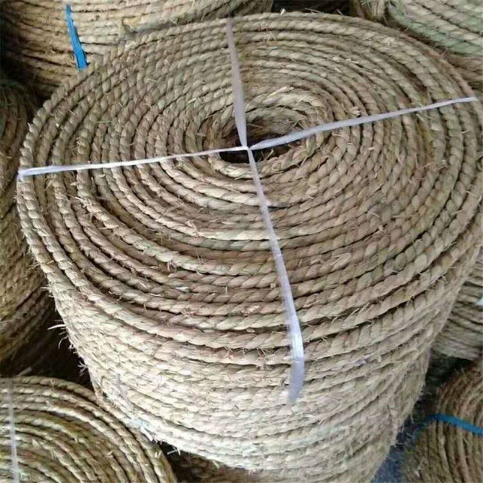 稻草绳子稻草编织手工芦丁鸡窝草绳手工编织绑树绳移栽包扎缠树