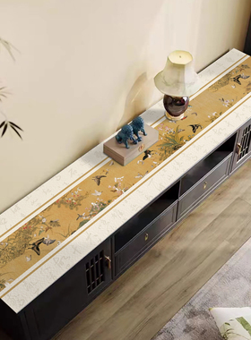 新中式皮革电视柜酒柜防水防油免洗盖垫可擦洗万能盖布家用装饰