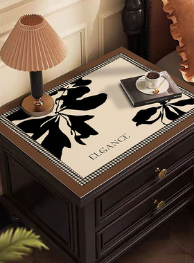 中古风床头柜防尘垫防水防油皮革台面垫PVC盖布盖巾洗衣机罩垫