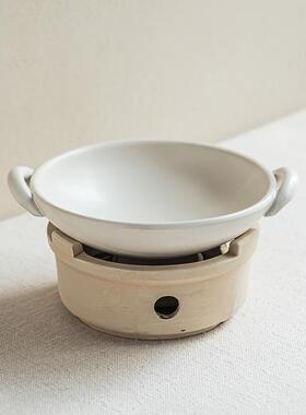 YE HOME 新式干锅锅具家用保温锅中式耐高温陶瓷蜡烛酒精炉小火锅