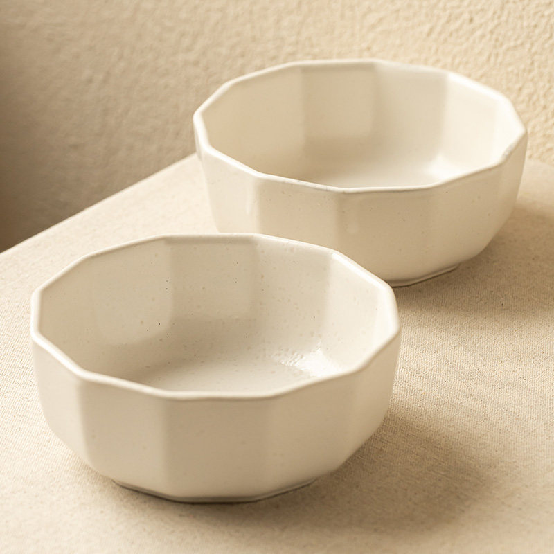 ye home中号沙拉碗~多边形设计~北欧陶瓷面碗加厚汤碗菜碗 微瑕疵