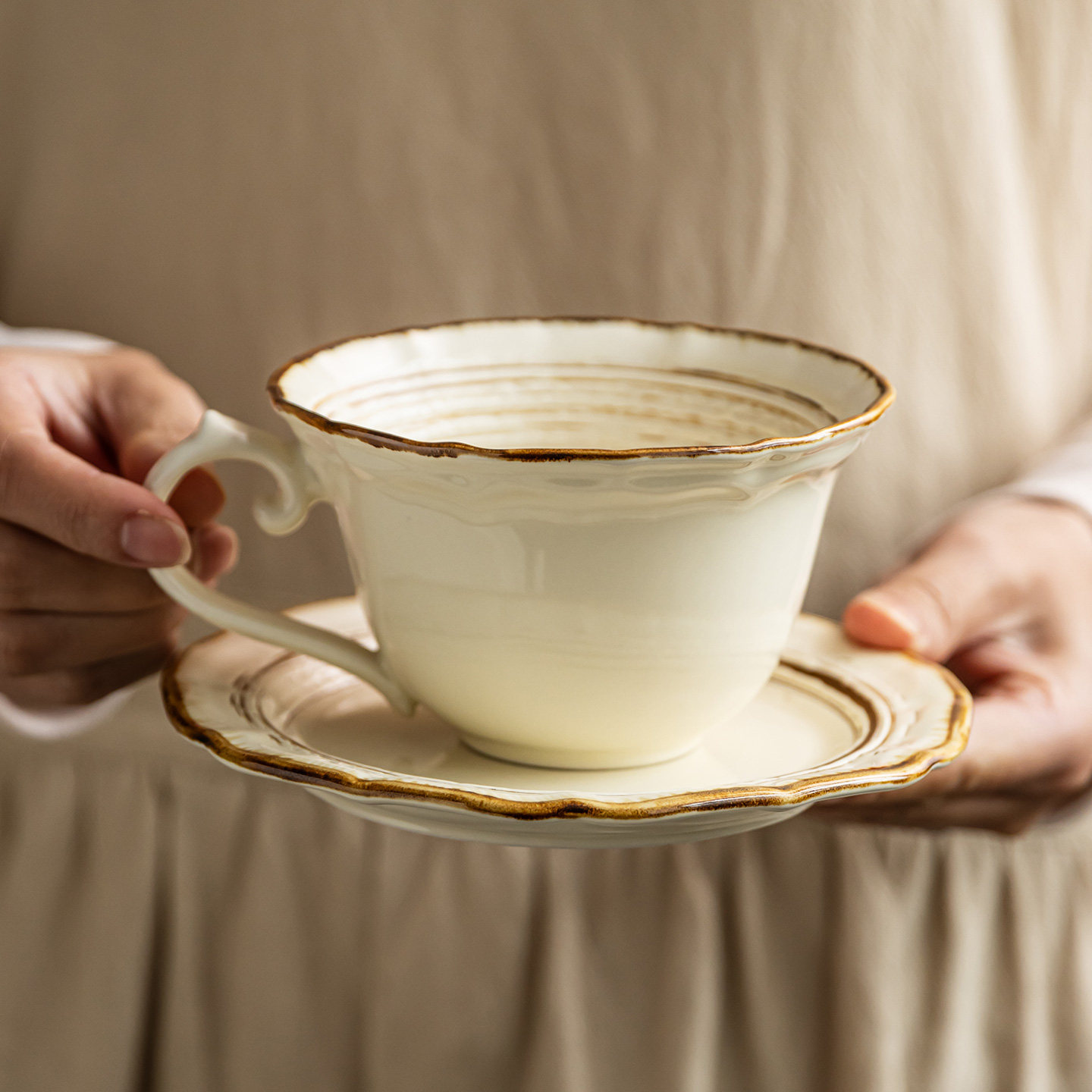 YE HOME 欧式复古陶瓷咖啡杯牛奶杯金边装饰白色茶杯碟套装家用,餐饮具,咖啡杯,淘宝优惠券,粉丝福利购,淘宝优惠卷