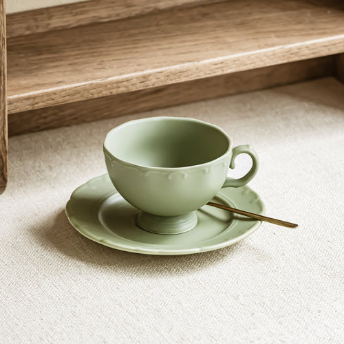 陶瓷杯碟套件咖啡杯碟花茶杯