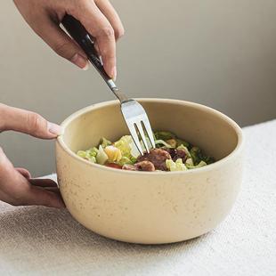 HOME 北欧风芝麻釉陶瓷碗水果沙拉碗拉面碗家用菜碗汤碗米饭碗