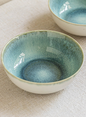YE HOME 高颜值窑变陶瓷碗甜品碗沙拉碗家用餐具米饭碗汤碗酸奶碗